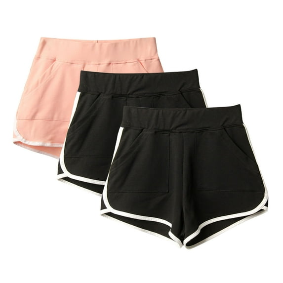 Aloohaidyvio 3 Pack Shorts for Women 2024 Women's Cotton Yoga Dance Short Pants Sport Shorts Summer Athletic Cycling Hiking Sports Shorts