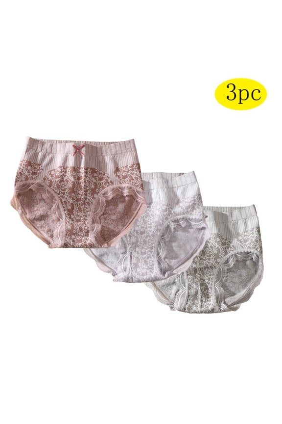 3 Pack Seamless Underwear for Women, High Waisted Tummy Control Underwear,Sexy Soft Breathable Briefs, Bikini Panties Cotton Underwear