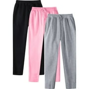 Aloohaidyvio 3 Pack Wide Leg Sweatpants for Women 2024 Casual Baggy Fleece High Waisted Joggers with Pockets