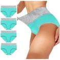 thumbnail image 1 of Aloohaidyvio 4 Pcs Cotton Bikini Underwear for Women Breathable Panties Seamless Comfort Underwear, 1 of 1