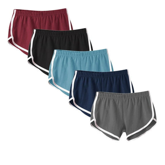 Aloohaidyvio 5 Pack No Boundaries Shorts for Women,Women's Cotton Yoga Dance Short Pants 2024 Dolphin Shorts Summer Athletic Cycling Hiking Sports Shorts