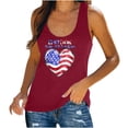thumbnail image 1 of Aloohaidyvio American Flag Tank Tops for Women Funny USA Flag Graphic Sleeveless Tshirt 4th of July Memorial Day Gift Tee Vest, 1 of 5