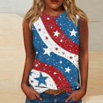 thumbnail image 1 of Aloohaidyvio American Flag Tank Tops for Women Funny USA Flag Graphic Sleeveless Tshirt 4th of July Memorial Day Gift Tee Vest, 1 of 5