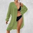 thumbnail image 1 of Aloohaidyvio Beach Cover Up Clearance，Womens Bathing Suit Cover Ups Bikini Swimsuit Coverup Drawstring Beach Dress Shirt, 1 of 6