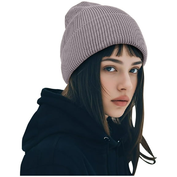 Aloohaidyvio Beanie for Men Women Cuffed Thick Knitted Unisex Winter Hat Beanies Skull Cap