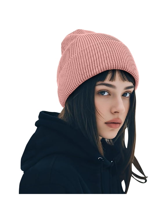 Beanie for Men Women Cuffed Thick Knitted Unisex Winter Hat Beanies Skull Cap