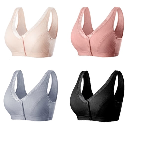 Aloohaidyvio Black and Friday Bra ,4pc Womans Bra Without Steel Rings Sexy Vest Large Size Lingerie