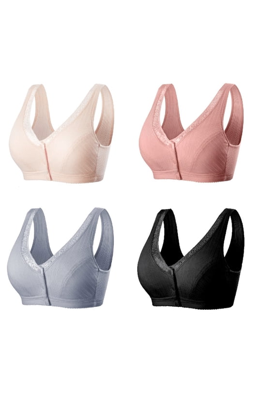 Black and Friday Bra ,4pc Womans Bra Without Steel Rings Sexy Vest Large Size Lingerie