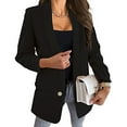 thumbnail image 1 of Aloohaidyvio Blazers for Women Fall Winter Women's Casual Blazer Jackets Long Sleeve Open Front Button Work Office Suit Jacket with Pockets, 1 of 6
