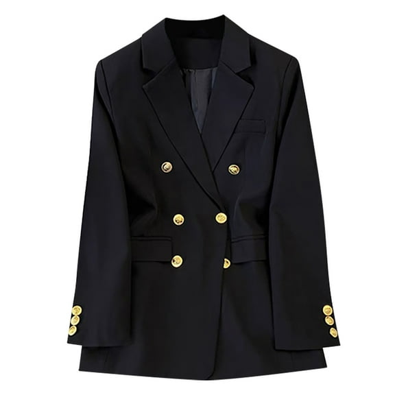 Aloohaidyvio Blazers for Women Fall Winter Women's Casual Suit Jackets Long Sleeve Open Front with Button Pockets Blazers