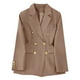 thumbnail image 1 of Aloohaidyvio Blazers for Women Fall Winter Women's Casual Suit Jackets Long Sleeve Open Front with Button Pockets Blazers, 1 of 5