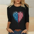 thumbnail image 1 of Aloohaidyvio Blouses for Women 3/4 Sleeve,Women's Summer 3/4 Sleeve Shirts Round Neck Loose Print Tops Casual Soft T shirts Trendy Basic Tees Spring Cute Tunic Tops, 1 of 4