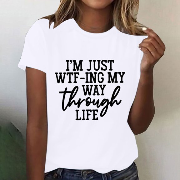 Aloohaidyvio Blouses for Women Plus Size,Women Girls Plus Size Print Tees Short Sleeve Round Neck T Shirt Blouse Tops