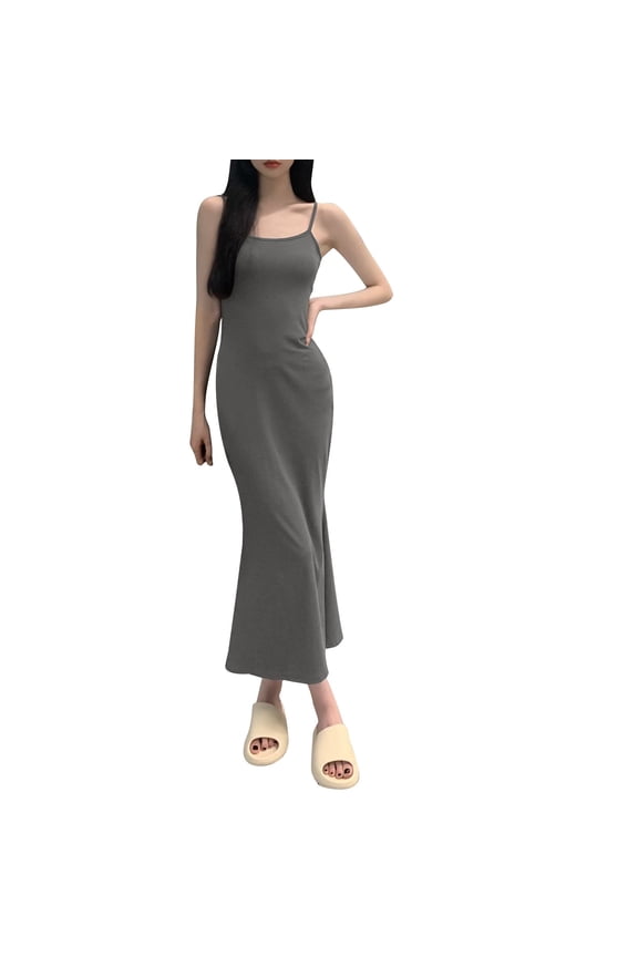 Bodycon Dresses for Women,Women's Maxi Bodycon Dress Sexy Spaghetti Strap Sleeveless Tight Slip Long Dresses
