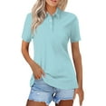 thumbnail image 1 of Aloohaidyvio No Boundaries Shirts for Women,Summer Spring Womens Dressy Tops Sport Cool Dry Moisture-Wicking Performance Golf Polo Shirts,Button Down Tops for Women, 1 of 4
