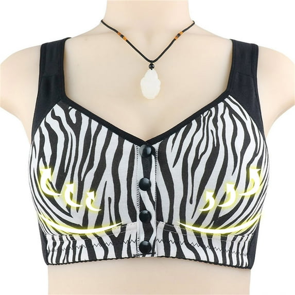 Aloohaidyvio Bras,Womens Traceless Comfortable No Steel Ring Breathable Gathering Front Opening Buckle Bra