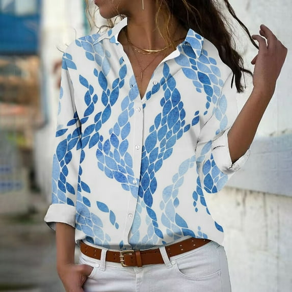 Aloohaidyvio Button Down Shirts for Women,Women's Button Down Shirts Cotton Short Sleeve Button Up Blouses Collared Casual Classic-Fit V Neck Fall Tops