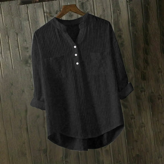 Aloohaidyvio Button Down Shirts for Women,Women's Fall Classic-Fit Button Down Shirt Button Up Shirts for Women Long Sleeve Dress Shirt Blouse Tops Tunics