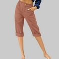 thumbnail image 1 of Aloohaidyvio Capri Pants for Women Plus Size 2024,Spring Summer Women's Casual Loose Wide Leg Pants High Waist Straight Pants, 1 of 4