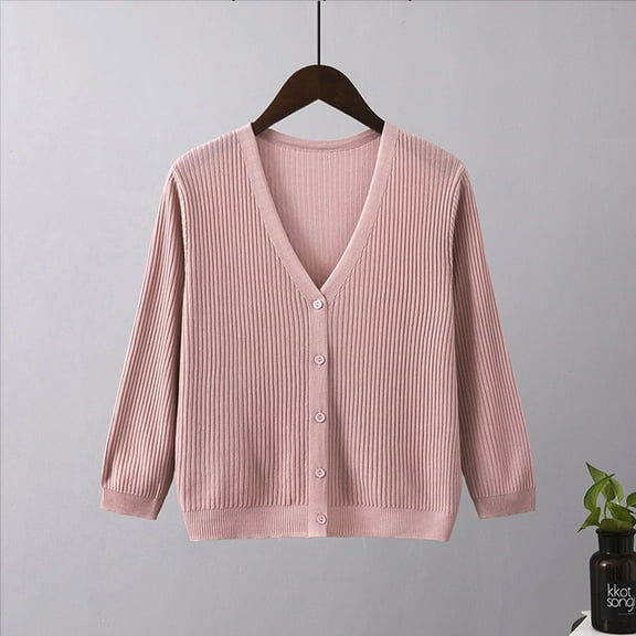 Aloohaidyvio Cardigan Sweaters for Women,Women's Cardigan Open Front Oversized Button Lightweight Sweaters V Neck Loose Cardigans Knit Outwear