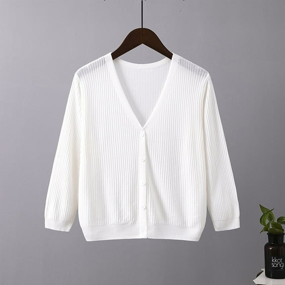 Aloohaidyvio Cardigan Sweaters for Women,Women's Cardigan Open Front Oversized Button Lightweight Sweaters V Neck Loose Cardigans Knit Outwear