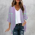 thumbnail image 1 of Aloohaidyvio Cardigan Sweaters for Women,Women's Thin Fashion Chiffon Cardigan Casual Cover Up Half Sleeve Tops, 1 of 5