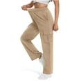 thumbnail image 1 of Aloohaidyvio Cargo Sweatpants for Women Casual Soft High Waisted Wide Leg Pants with Pockets, 1 of 5
