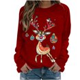 thumbnail image 1 of Aloohaidyvio Christmas Clearance No Boundaries Christmas Tops for Women 2024 Long Sleeve Fleece Lined Sweatshirts Cute Print Winter Funny Holiday Shirts, 1 of 3