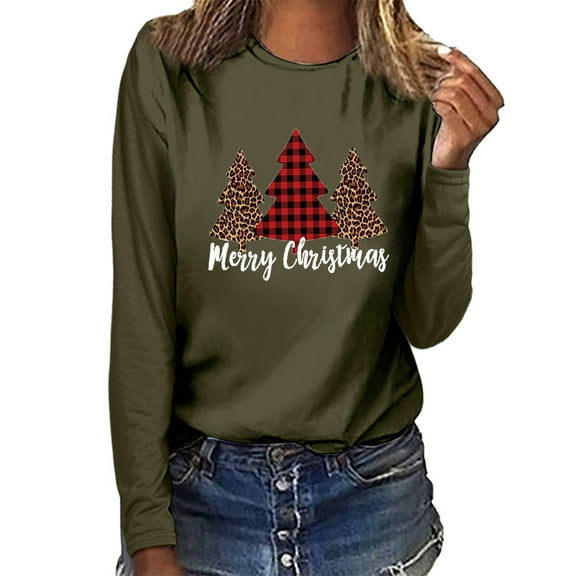 Aloohaidyvio Christmas Hoodies,Women Christmas Casual Long Sleeve Sweatshirt Pullover Blouse