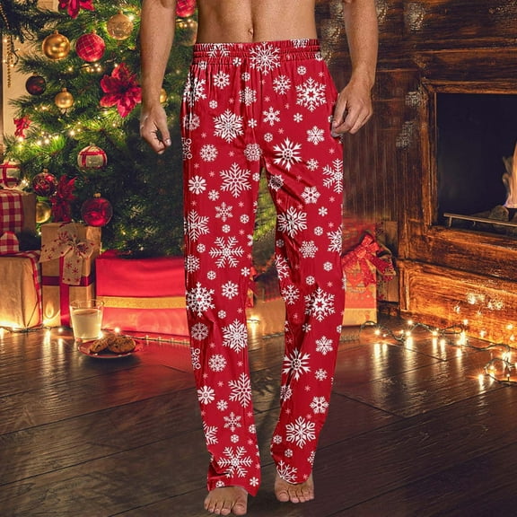 Aloohaidyvio Christmas Pajama Pants Mens Fleece Pajama Pants Big and Tall Mens Pajama Bottoms Lounge Pants with Pockets