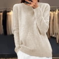 thumbnail image 1 of Aloohaidyvio Fashion Womens Long Sleeve Casual Knitted V-Neck Blouse Sweater Tops, 1 of 6
