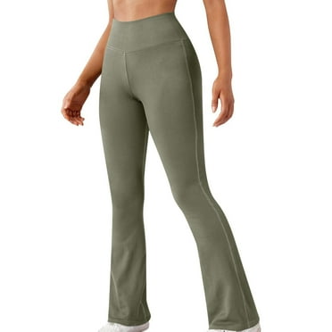 Aloohaidyvio Clearance Sales Womens Sweatpants,Womens Solid Color Hip Lifting Quick Drying High Waisted Workout Flared Yoga Pants