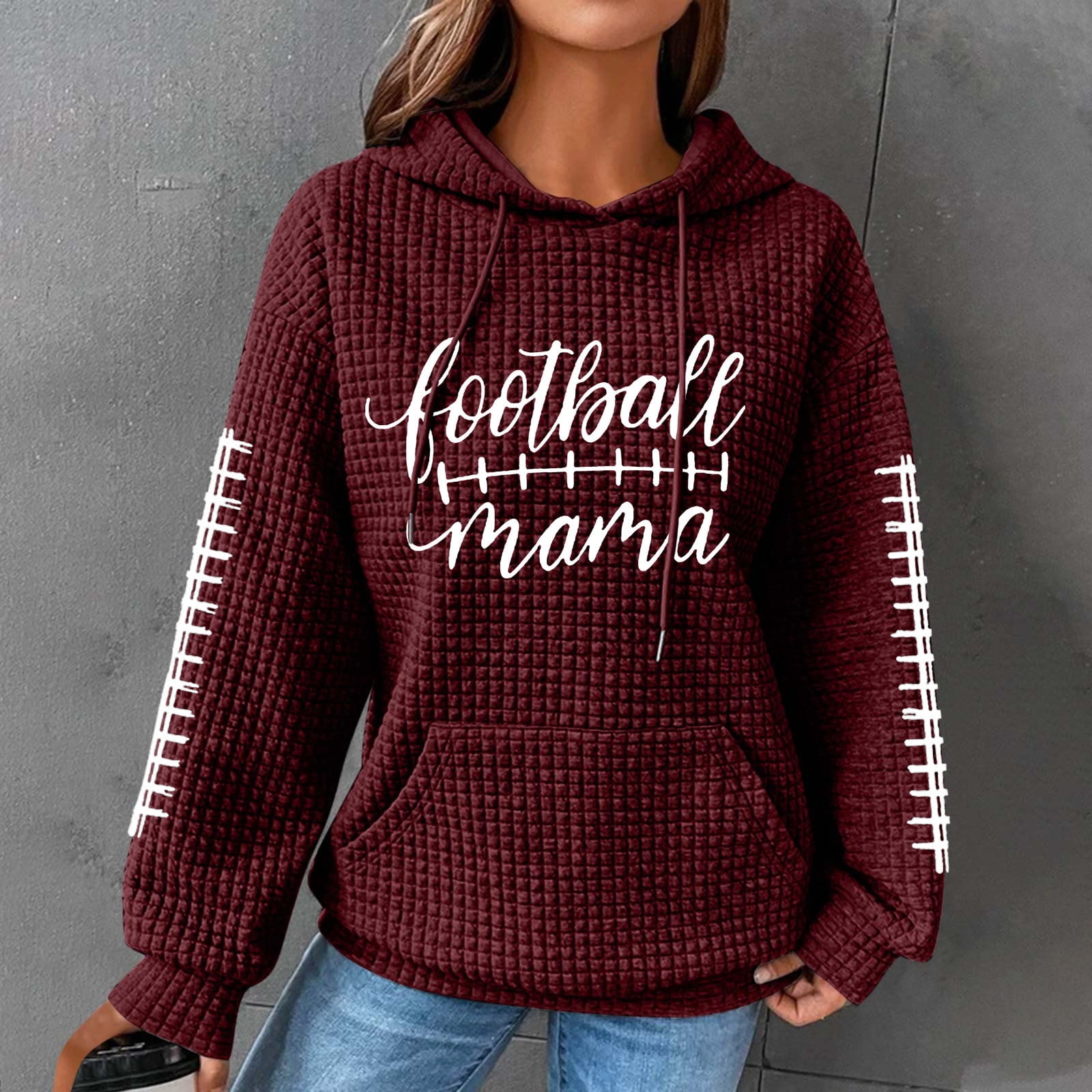 Aloohaidyvio Clearance Women Waffle Hoodies Oversized Fleece Long Aloohaidyvio Clearance Women Waffle Hoodies Oversized Fleece Long