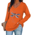 thumbnail image 1 of Aloohaidyvio Women's Long Sleeve Shirts Tops Fall Tunic Causal Fashion Round Neck Basic Tee, 1 of 4