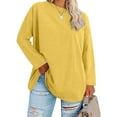 thumbnail image 1 of Aloohaidyvio Women's Long Sleeve Round Neck Shirts Basic Tee Fall Tops Outfits Clothes, 1 of 5
