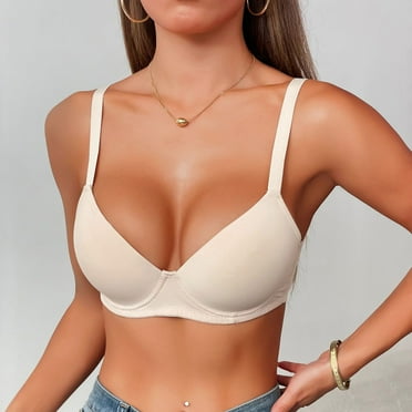 Aloohaidyvio Clearance Womens Everyday Bras Comfort Push Up Underwire Bra Soft Wireless Bralette Full Coverage Bra