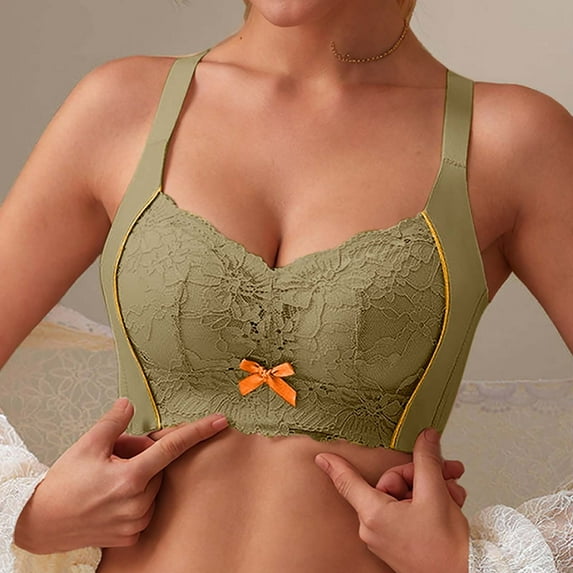 Aloohaidyvio Womens Push Up Everyday Bras Comfortable Wireless Bralettes V Neck Seamless Bra Smooth Brassiere Wire Free Basic Bras