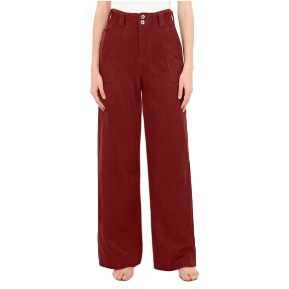 Aloohaidyvio Corduroy Wide Leg Pants for Women No Boundaries Baggy Lounge Sweatpants with Pockets Casual High Waist Drawstring Trousers