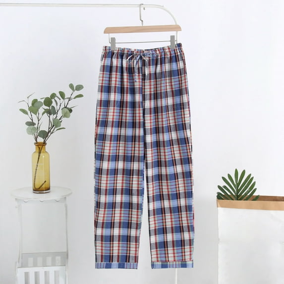 Aloohaidyvio Cotton Pajama Pants Mens Lounge Pants Super Soft Men Pajama Bottoms with Pockets Drawstring