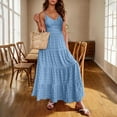 thumbnail image 1 of Aloohaidyvio Dresses for Women Women Summer Sleeveless Smocked Empire Waist Tank Dress Summer Beach Tiered Long Dresses Sundress, 1 of 7