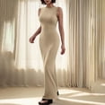 thumbnail image 1 of Aloohaidyvio Dresses for Women No Boundaries Women's Basic Summer Sexy Lounge Tank Long Dress Elegant Sleeveless Halter Neck Bodycon Maxi Dresses, 1 of 8