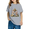 thumbnail image 1 of Aloohaidyvio Easter Cross Shirt Minimalist Easter Cotton Tee for Girls, Small Cross Chest Print - Casual Spring Outfit 3 Years, 1 of 4