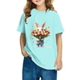 thumbnail image 1 of Aloohaidyvio Easter Gift for Girl Family Matching Easter Shirts , Bunny-Themed Short Sleeve Tees for Kids, Soft Crewneck Design 4 Years, 1 of 4