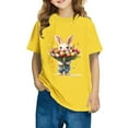 thumbnail image 1 of Aloohaidyvio Easter Gift for Girl Family Matching Easter Shirts , Bunny-Themed Short Sleeve Tees for Kids, Soft Crewneck Design 5 Years, 1 of 4