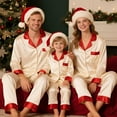 thumbnail image 1 of Aloohaidyvio Family Christmas Pajamas Matching Sets Silk Satin Comfy Pjs Long Sleeve Sleepwear Holiday Lounge Sets, 1 of 4