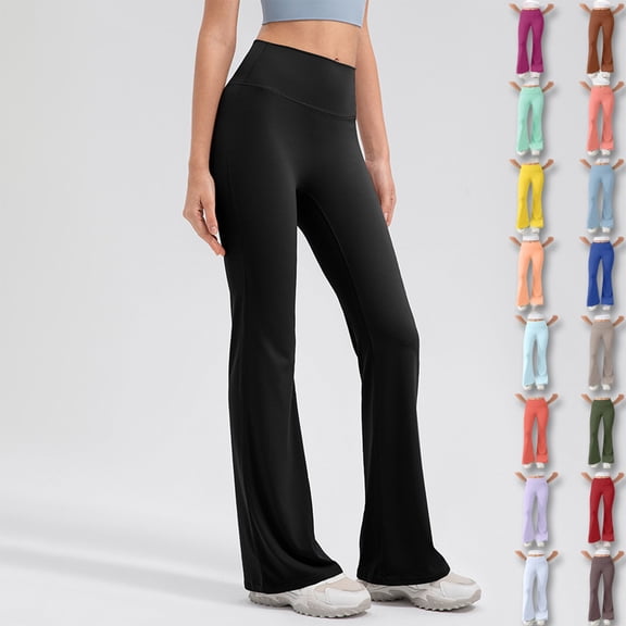 Aloohaidyvio Flare Leggings for Women No Boundaries,Soft High Waist Tummy Control Bootcut Flare Leggings