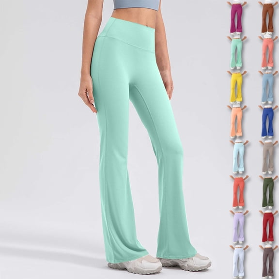 Aloohaidyvio Flare Leggings for Women ,Soft High Waisted Tummy Control Bootcut Yoga Pants