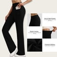 thumbnail image 1 of Aloohaidyvio Flare Leggings for Women with Pockets,Casual High Waisted Tummy Control Bootcut Yoga Pants, 1 of 9