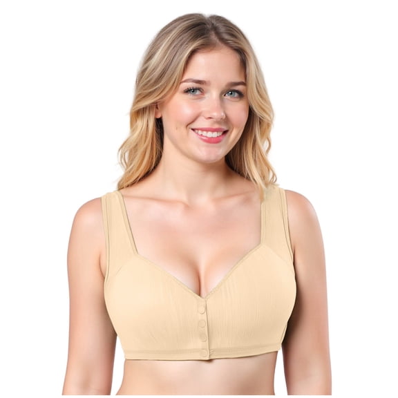 Aloohaidyvio Front Close Bras for Women Seamless Full Coverage Moisture Wicking Comfort Supportive Convenient Bralettes