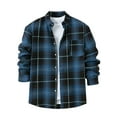 thumbnail image 1 of Aloohaidyvio George Flannel Shirt for Men Long Sleeve Regular Fit Button Down Casual Plaid Shirt, 1 of 5